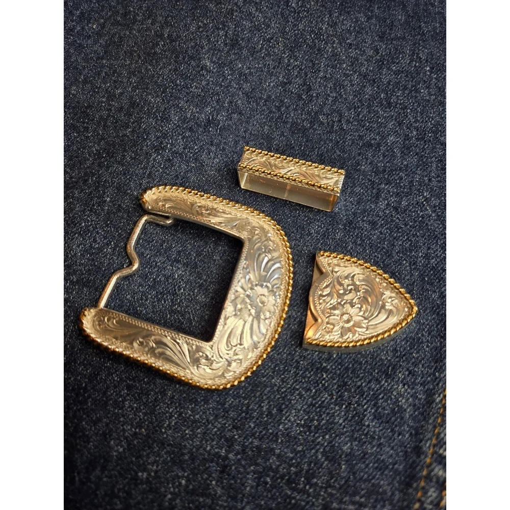 Montana Silversmiths Women's Western Belt Buckle Trio Set Tip Keeper NWOT